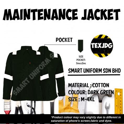 Mtn017 Maintenance Jacket Short Sleeve Smart Uniform Malaysia