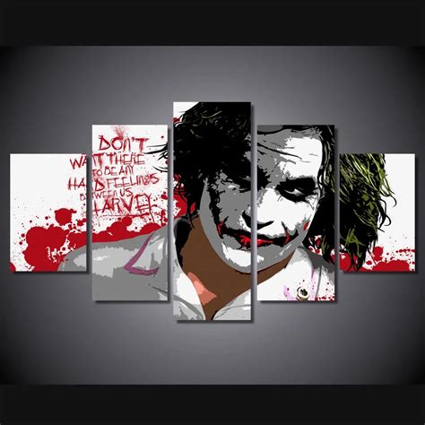 5 Pcs Set Framed Hd Printed The Joker Digital Art Picture Wall Art