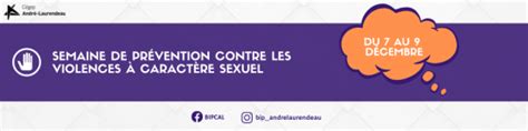 Semaine De Prévention Contre Les Violences à Caractère Sexuel Cégep