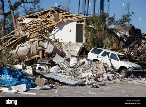 Destruction Of Home Caused By Hurricane Katrina Gulfport Mississippi