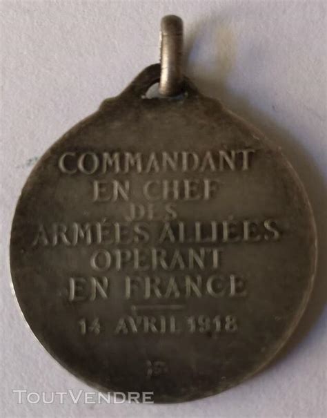 Médaille Maréchal Foch Commandant En Chef Des Armées Alliées Fleury