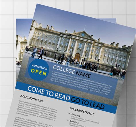 College And University Admission Flyer Corporate Identity Template