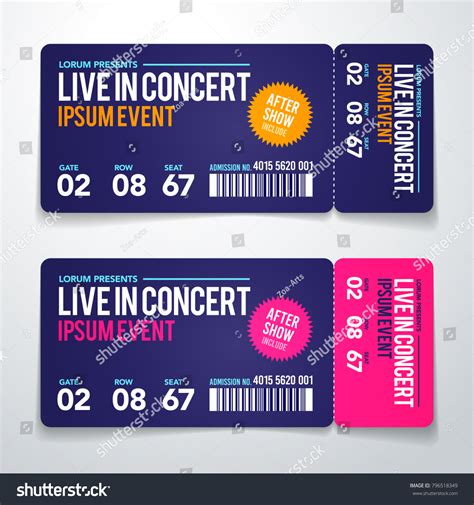 9 436 Ticket Music Festival Images Stock Photos 3D Objects Vectors