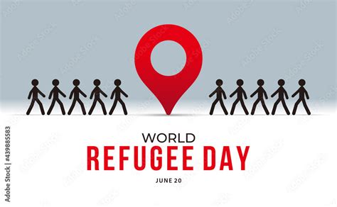 World Refugee Day Vector Illustration With The Concept Of Moving People