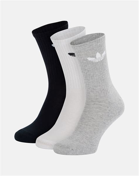 Adidas Originals 3 Pack Crew Socks Assorted Life Style Sports Ie