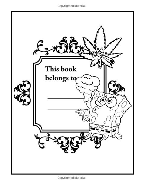 Spongebob Stoner Coloring Book Beautiful Psychedelic Trippy Etsy