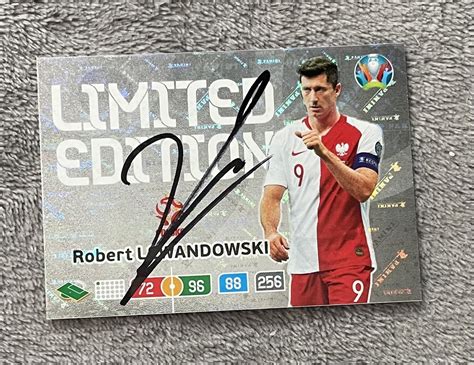 Robert Lewandowski PANINI AUTOGRAF certyfikat Władysławów Bielawski