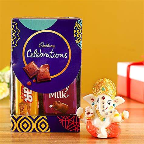 Buy Send Colourful Ganesha Idol Cadbury Celebrations Online Fnp