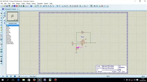 Simulasi Rangkaian High Pass Filter Menggunakan Proteus High Pass