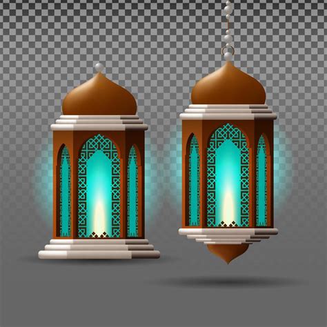 Ramadan Lantern Vector Element Design For Islamic Holidays Gold And