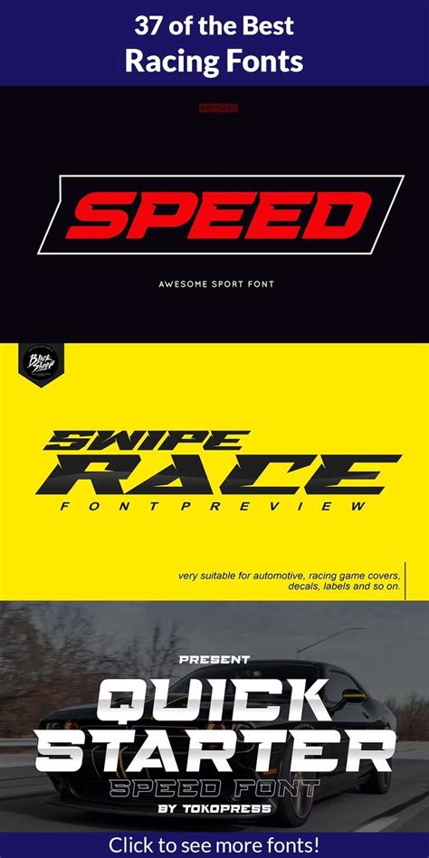 37 Stunning Racing Fonts for Your Next Design Project | Typeface poster ...