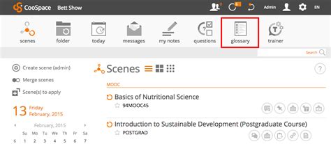 access  personal glossary coospace  sugo