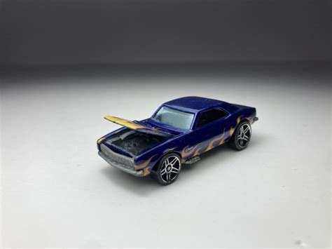 Camaro Azul C Chamas Pintura Ruim Hot Wheels Esca