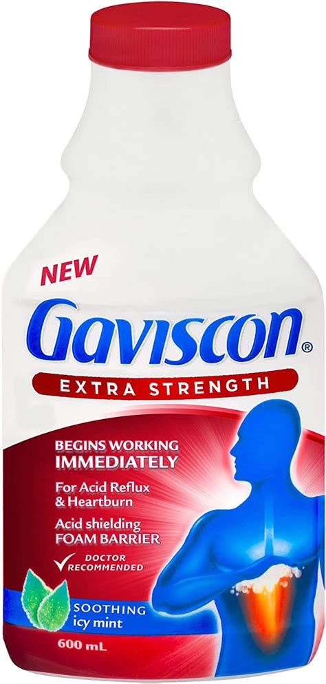 Gaviscon Liquid Extra Strength Antacid 600 Ml Antacid Liquid For