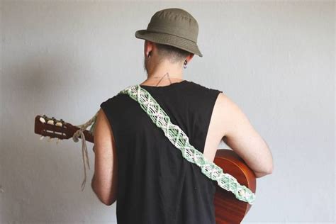 Macrame Guitar Strap In 2024 Crochet Gifts Guitar Strap Crochet