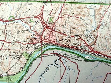 Antique Washington County Maryland 1956 Geological Survey Map | Etsy