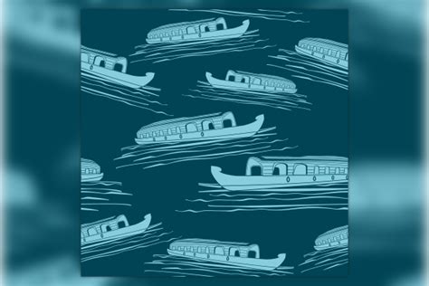 Semi Oblique Keralan Boat Dark Pattern Graphic By Faqeeh · Creative Fabrica