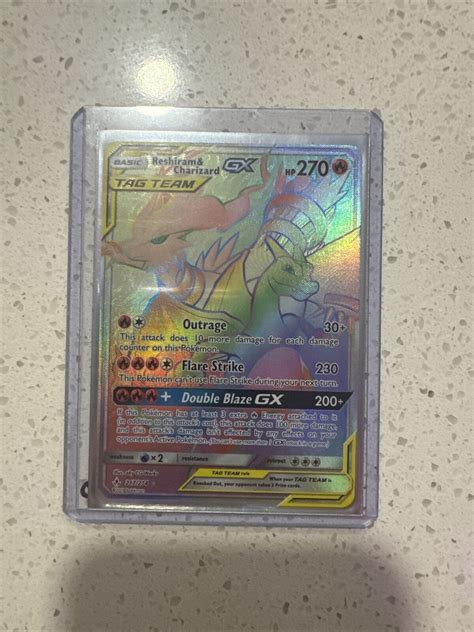 Pokémon TCG Reshiram Charizard Tag Team GX Unbroken Bonds 217 214