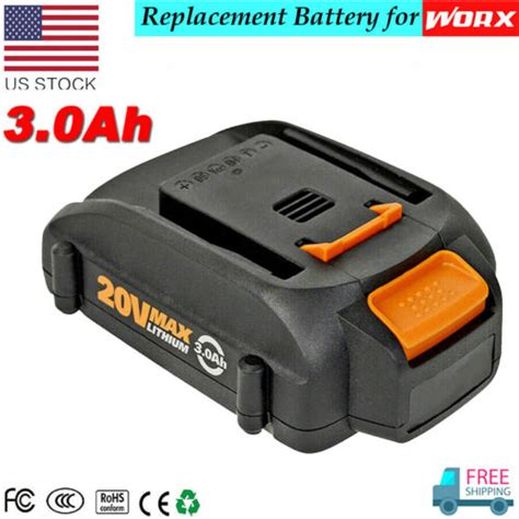 2 Pack 20v For Worx Wa3525 20v 30ah Max Lithium Ion Battery Wa3520 Charger Ebay