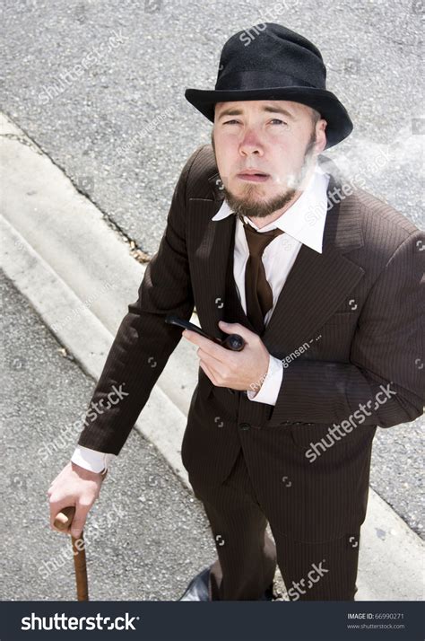 High Angle View Old Fashioned Gentleman Stock Photo 66990271 Shutterstock