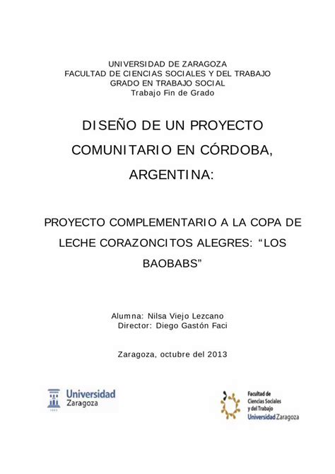 PDF DISEÑO DE UN PROYECTO COMUNITARIO EN CÓRDOBA DOKUMEN TIPS