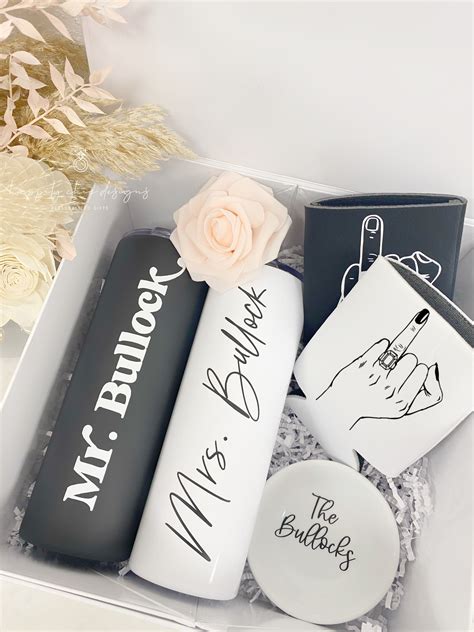 Couples Tumbler Set Lucky Mr And Future Mrs Engagement T Box Set