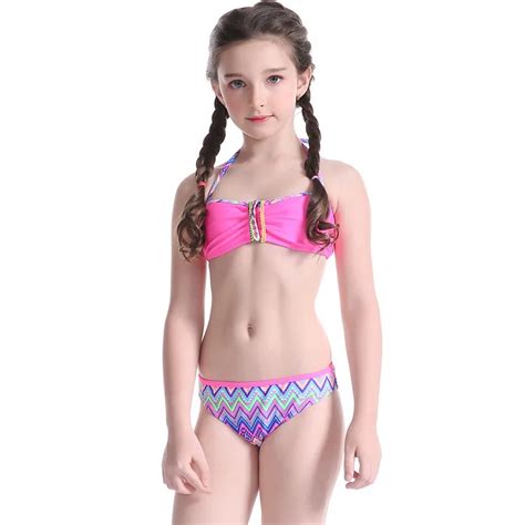 5 14 Ans Enfants Maillots De Bain Halter Bandage Bikini Bébé Filles