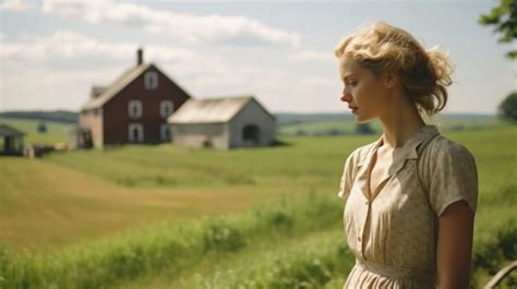 Premium Photo Cinematic Shot Of A Woman At A Farm