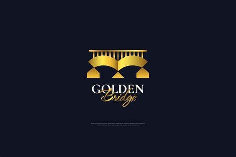 Premium Vector | Luxury Golden Bridge Logo Bridge Architecture Logo or Icon