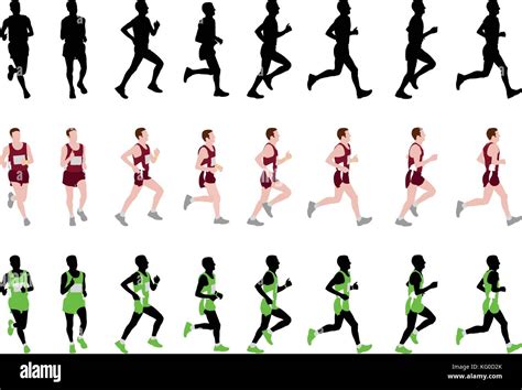 Marathon Runner Vector Stock Vector Art And Illustration Vector Image