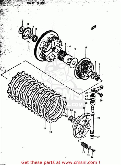 Suzuki GS1000 1978 C USA E03 CLUTCH Buy Original CLUTCH Spares Online