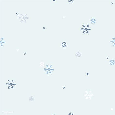 Blue Snowflake Pattern Background Vector