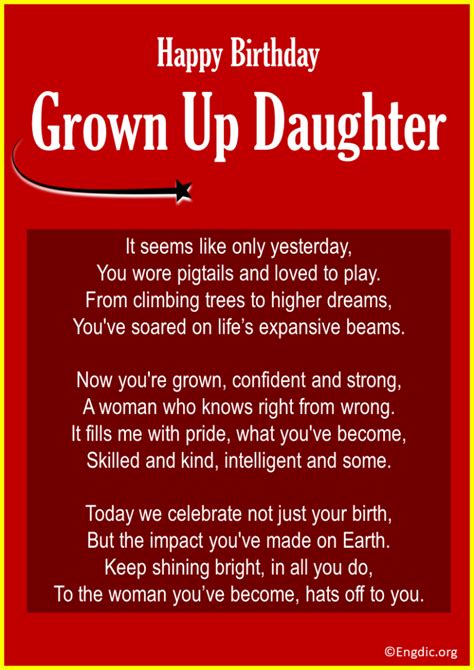 10 Short Birthday Poems for Daughter (From Mom & Dad) - EngDic