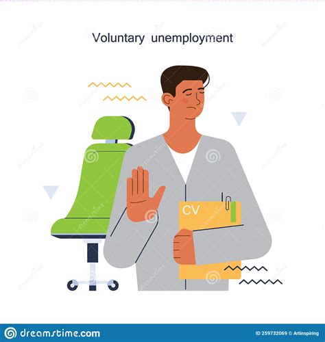 Unemployment Type Blue Gradient Concept Icons Set Cartoon Vector ...