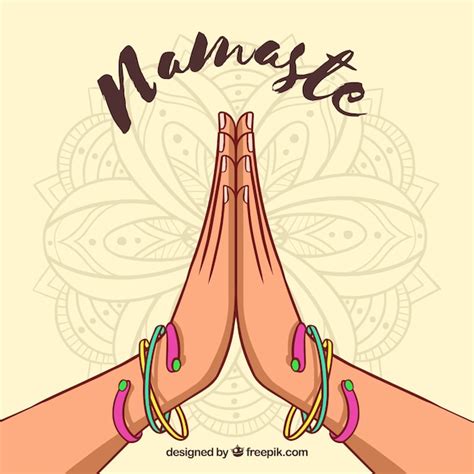 Free Vector Hand Drawn Namaste Hands