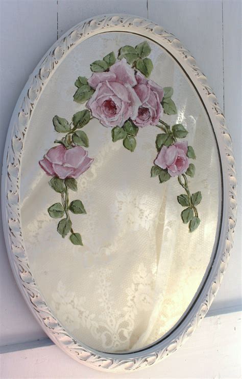 Vintage Hand Painted Mirror Mirror Painting