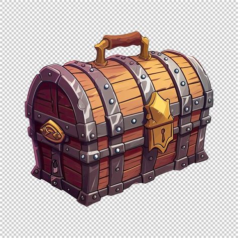 D Treasure Chest Game Asset Design Premium Ai Generated Psd