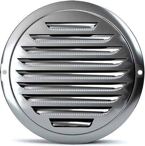 Stainless Steel Air Vents 4 Inch Round Louver Grille Cover Wall