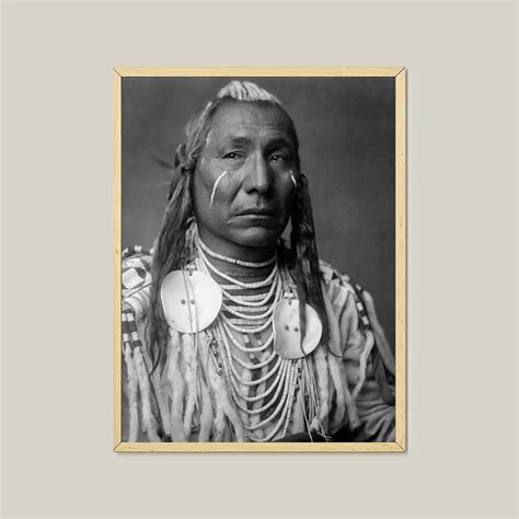 Native American Indian Chief Red Wing Apsaroke Profile Photograph