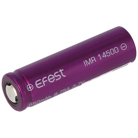 Efest IMR 14500 650mAh 3 6V 3 7V Li Ion Batterij Platte Pluspool