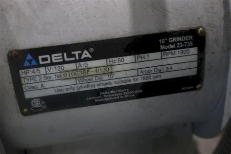 Delta Grinders Pedestal Type Double End Machine Hub