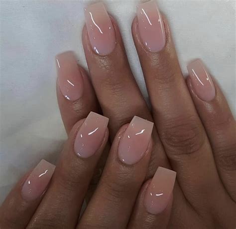 Nude Nails Ombre Nails Pink Nails Ombre French Nails Coffin Nails