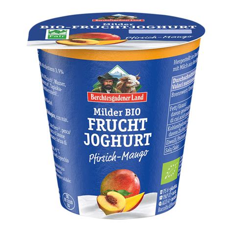 Ovocný jogurt broskyňa mango bio 150g Berchtesgadener Land Potraviny