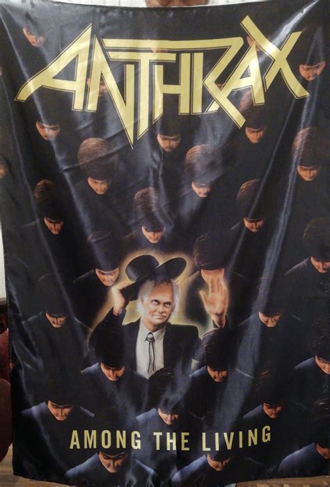 Anthrax Among The Living Flag Cloth Poster Wall Tapestry Banner Cd Thrash Metal