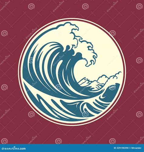 Tsunami Wave Vector Illustration | CartoonDealer.com #19063634
