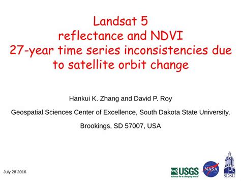 Pdf Landsat Thematic Mapper Reflectance And Ndvi Year Time