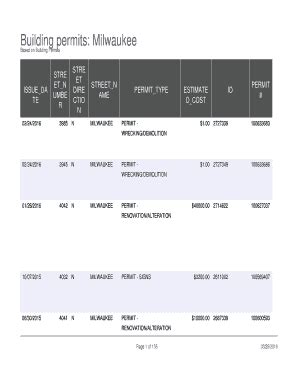 Fillable Online Building Bpermitsb Milwaukee Fax Email Print Pdffiller