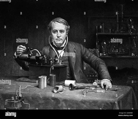 Thomas a. edison with phonograph hi-res stock photography and images - Alamy