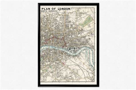 Map Of London Reproduction Of A Vintage Map Whitbread S London Map