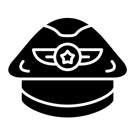 Pilot Hat vector icon 21710111 Vector Art at Vecteezy